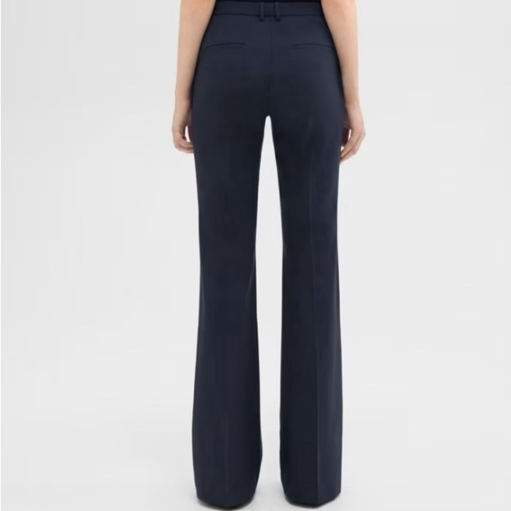 Theory wool trouser- indigo herringbone